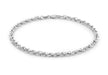 9ct White Gold 60 Diamond Cut Prince of Wales Bracelet 19m/7.5"9