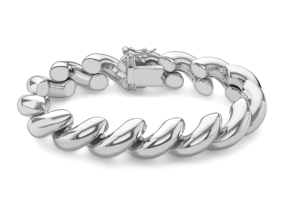 9ct White Gold San Marco Bracelet 20m/8"9