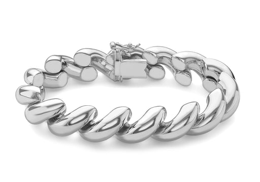 9ct White Gold San Marco Bracelet 20m/8"9