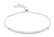 9ct White Gold Box Chain and Diamond Cut Adjustable Bracelet