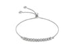 9ct White Gold Ball & Chain Adjustable Bracelet Maximum 23m/9"9