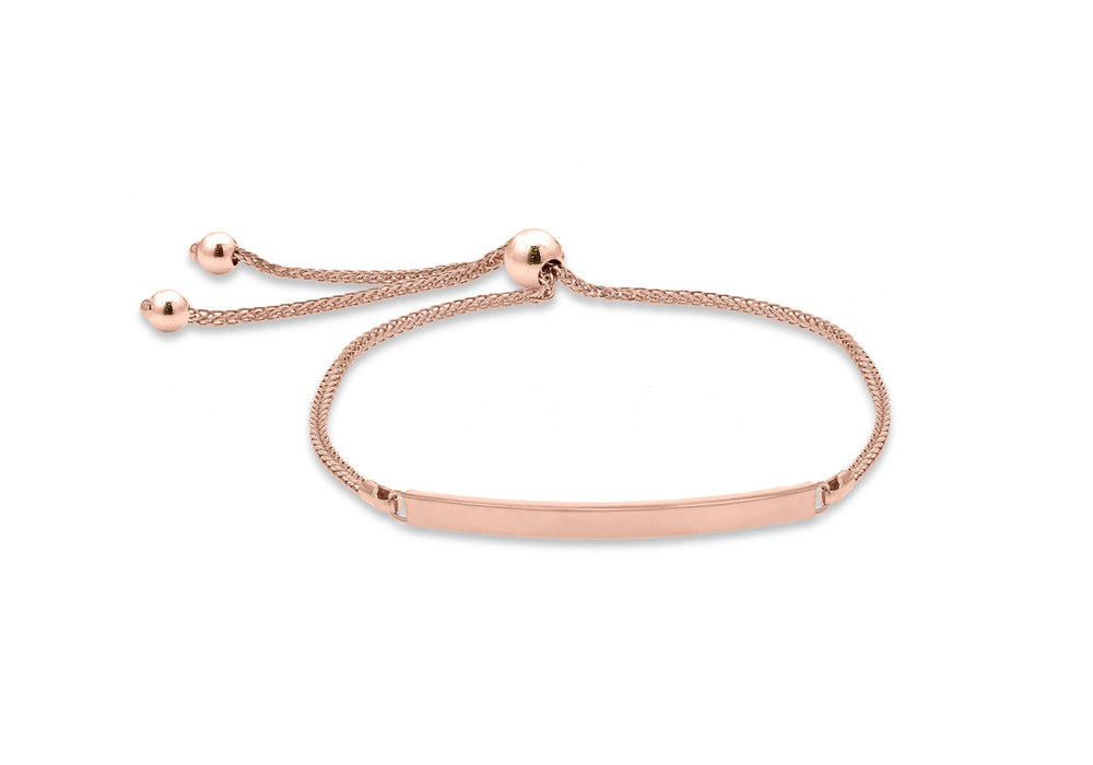 9ct Rose Gold Spiga ID Bracelet