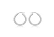 9ct White Gold 25mm Polished Creole Earrings