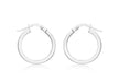 9ct White Gold 16mm Creole Earrings