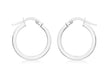 9ct White Gold 18mm Creole Earrings