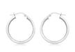 9ct White Gold 22mm Creole Earrings