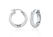 9ct White Gold 19mm Polished Creole Earrings