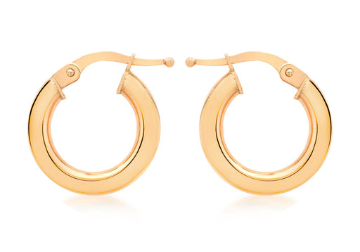 9ct Rose Gold 16mm Polished Creole Earrings