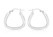 9ct White Gold Polished Creole Earrings