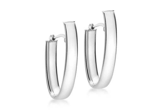 9ct White Gold Polished Huggy Earrings