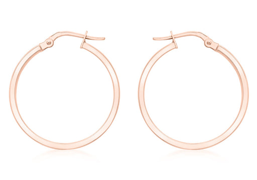 9ct Rose Gold 24mm Creole Earrings