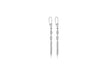 9ct White Gold Ball Twist Tassel Drop Earrings