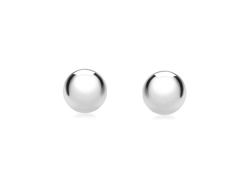 9ct White Gold 4mm Ball Stud Earrings