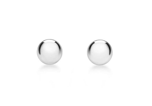 9ct White Gold 6mm Ball Stud Earrings