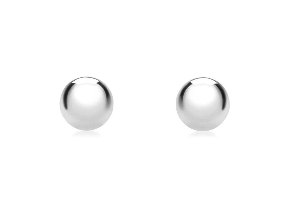 9ct White Gold 12mm Ball Stud Earrings