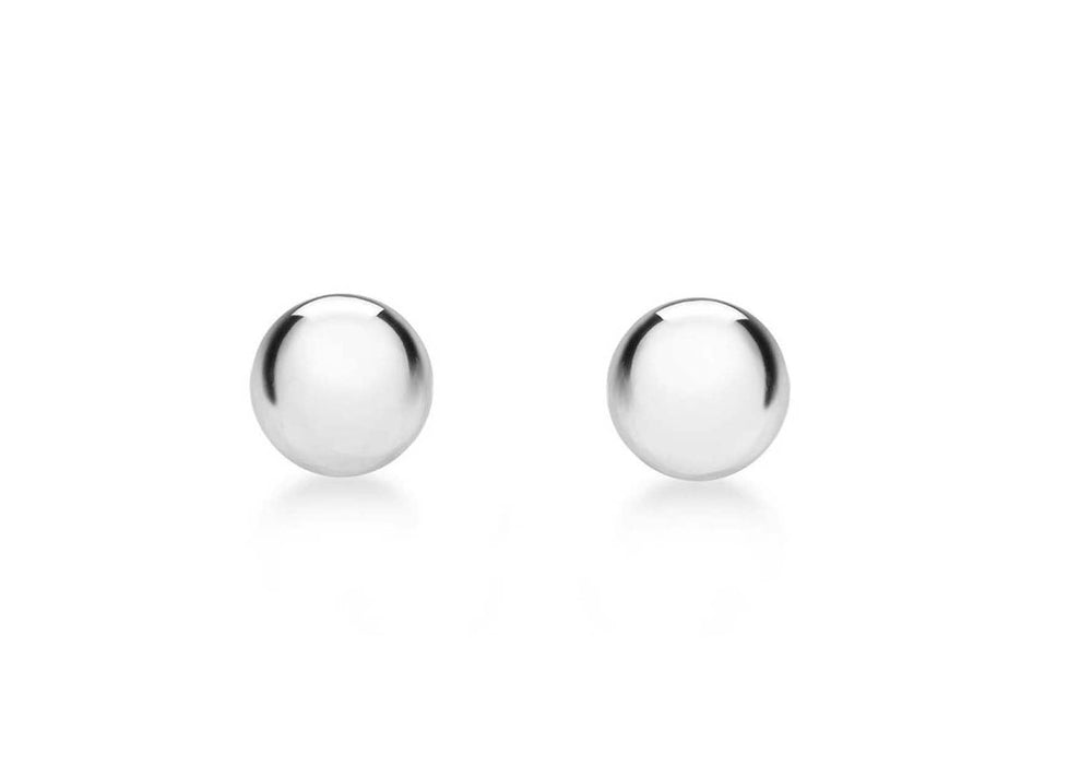 9ct White Gold 5mm Ball Stud Earrings