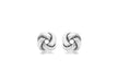 9ct White Gold 10mm Knot Stud Earrings