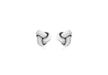 9ct White Gold 6mm Knot Stud Earrings