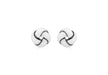 9ct White Gold 9mm Knot Stud Earrings