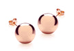 9ct Rose Gold 12mm Ball Stud Earrings