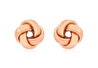 9ct Rose Gold 10mm Knot Stud Earrings