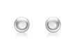 9ct White Gold 7mm Button Stud Earrings