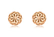 9ct Rose Gold 10mm Diamond Cut Filigree Dome Stud Earrings