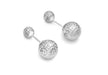 9ct White Gold Diamond Cut 6mm & 10mm Reversible Ball Stud Earrings