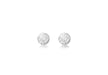 9ct White Gold 5mm Diamond Cut Ball Stud Earrings