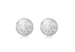 9ct White Gold 8mm Diamond Cut Ball Stud Earrings