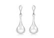 9ct White Gold Bell Drop Earrings