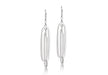 9ct White Gold Double Oval Drop Earrings