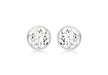 9ct White Gold 5mm Round Zirconia  Stud Earrings