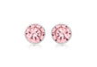 9ct White Gold 5mm Pink Zirconia  Stud Earrings