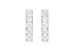 9ct White Gold Zirconia  Drop Earrings