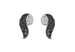 9ct White Gold 0.22t Black and White Diamond Swirl Stud Earrings