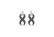 9ct White Gold 0.30t Black and White Diamond Figure 8 Stud Earrings