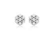 9ct White Gold 0.25t Diamond Cluster 5mm Stud Earrings