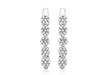 9ct White Gold 0.15t Diamond Cluster Hoop Earrings