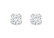 9ct White Gold 0.50ct Solitaire Diamond 4mm Stud Earrings