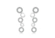 9ct White Gold 0.20t Diamond Circle Drop Earrings