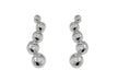 9ct White Gold 0.12t 5-Stone Diamond DoughnCut Drop Earrings