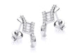 9ct White Gold Zirconia  Stud Earrings