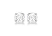 9ct White Gold Round Zirconia  7mm Stud Earrings