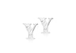 9ct White Gold Zirconia  6mm x 6mm 'Y' Initial Stud Earrings