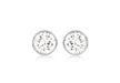 9ct White Gold 7mm Zirconia  Stud Earrings