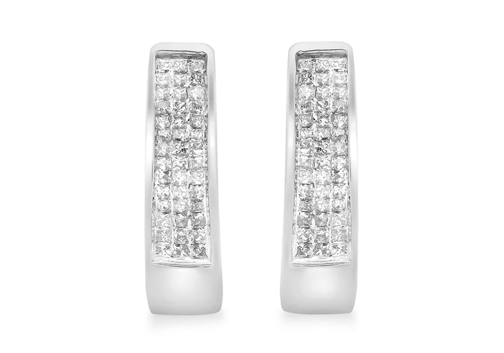 9ct White Gold 0.50ct Diamond Earrings