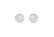 9ct White Gold 3mm Zirconia  Stud Earrings