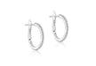 9ct White Gold 0.20t Diamond 14mm Hoop Earrings