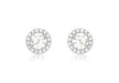 9ct White Gold Zirconia  7.7mm Stud Earrings